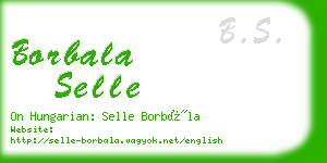 borbala selle business card